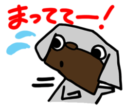 Pretty reaction Pug dog sticker #10965393