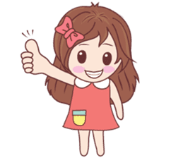 Bina Cute Girl (English Version) sticker #10965490