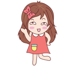 Bina Cute Girl (English Version) sticker #10965491
