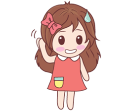 Bina Cute Girl (English Version) sticker #10965498