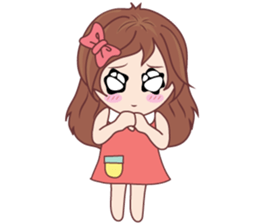 Bina Cute Girl (English Version) sticker #10965502