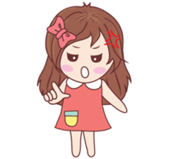Bina Cute Girl (English Version) sticker #10965504