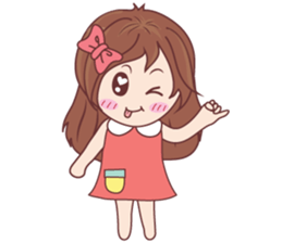 Bina Cute Girl (English Version) sticker #10965508