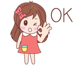 Bina Cute Girl (English Version) sticker #10965512
