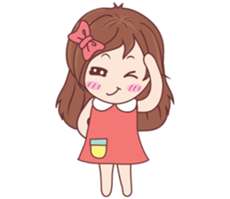 Bina Cute Girl (English Version) sticker #10965515