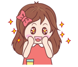 Bina Cute Girl (English Version) sticker #10965516