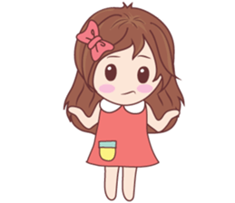 Bina Cute Girl (English Version) sticker #10965519