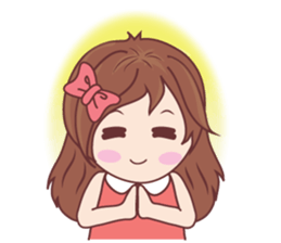 Bina Cute Girl (English Version) sticker #10965522