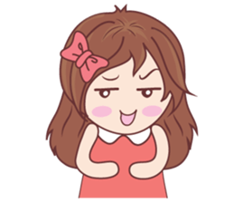 Bina Cute Girl (English Version) sticker #10965523