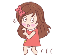 Bina Cute Girl (English Version) sticker #10965526