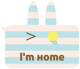 A balloon and the rabbit3 sticker #10966413