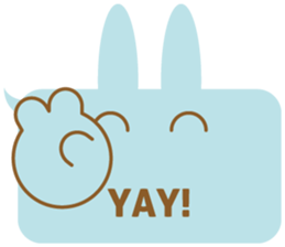 A balloon and the rabbit3 sticker #10966419