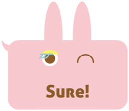 A balloon and the rabbit3 sticker #10966420