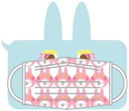 A balloon and the rabbit3 sticker #10966428