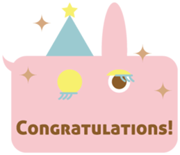 A balloon and the rabbit3 sticker #10966447