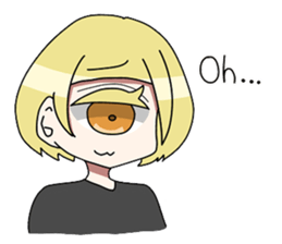 colorful monocular girls 2 sticker #10967390