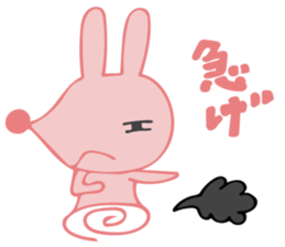 The rabbit which has the evil eyes. sticker #10967460