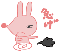 The rabbit which has the evil eyes. sticker #10967460