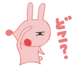 The rabbit which has the evil eyes. sticker #10967461