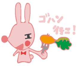 The rabbit which has the evil eyes. sticker #10967476