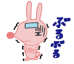 The rabbit which has the evil eyes. sticker #10967479