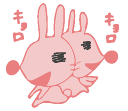 The rabbit which has the evil eyes. sticker #10967483