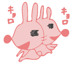 The rabbit which has the evil eyes. sticker #10967483