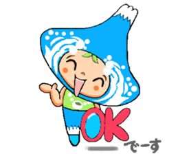 Mount Fuji character sticker #10967888