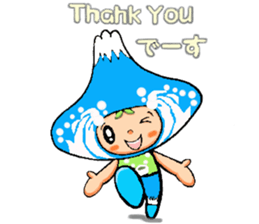 Mount Fuji character sticker #10967896