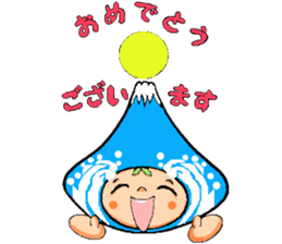 Mount Fuji character sticker #10967899