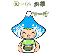 Mount Fuji character sticker #10967906