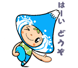 Mount Fuji character sticker #10967908