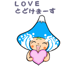 Mount Fuji character sticker #10967912