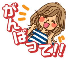 Pretty stickers for attractive girls sticker #10968408