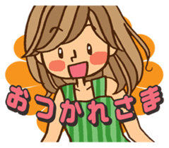 Pretty stickers for attractive girls sticker #10968411