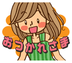 Pretty stickers for attractive girls sticker #10968411