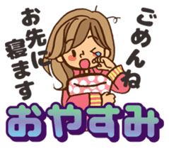 Pretty stickers for attractive girls sticker #10968415