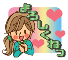 Pretty stickers for attractive girls sticker #10968419