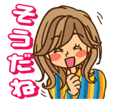 Pretty stickers for attractive girls sticker #10968420