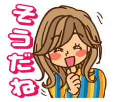 Pretty stickers for attractive girls sticker #10968420