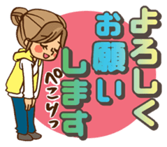 Pretty stickers for attractive girls sticker #10968422