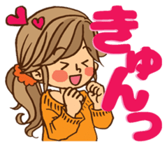 Pretty stickers for attractive girls sticker #10968424