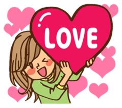 Pretty stickers for attractive girls sticker #10968425