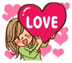 Pretty stickers for attractive girls sticker #10968425