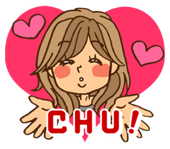 Pretty stickers for attractive girls sticker #10968426