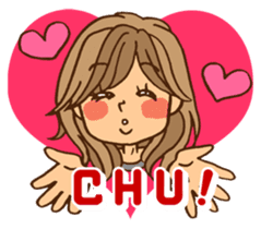 Pretty stickers for attractive girls sticker #10968426