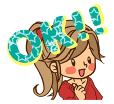 Pretty stickers for attractive girls sticker #10968430