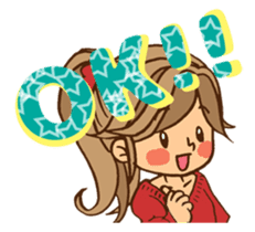 Pretty stickers for attractive girls sticker #10968430