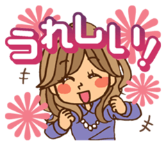 Pretty stickers for attractive girls sticker #10968436