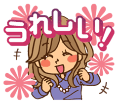 Pretty stickers for attractive girls sticker #10968436